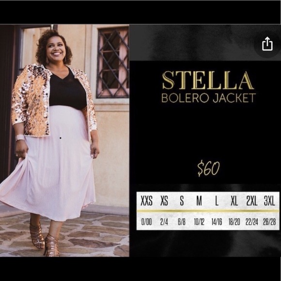 ⭐️ NWT LulaRoe Elegant Collection Stella Bolero Jacket Navy Black Silver Glitter - Picture 10 of 14